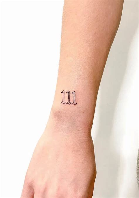 Angel number 111 tattoo